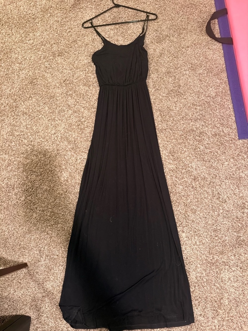 Lush Black Spaghetti-Strap Maxi Dress